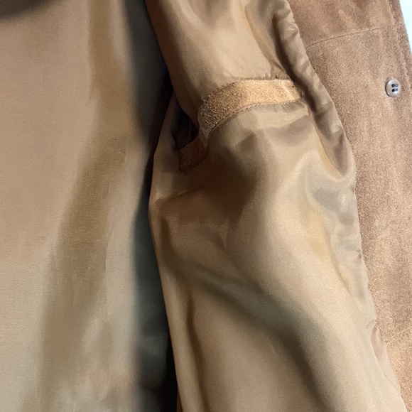 J.Crew Tan Suede Leather Boxy Jacket Sz M - Picture 6 of 6